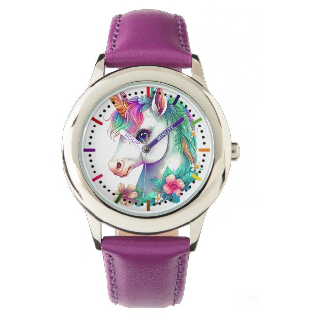 Unicorn & Flowers Watch (Front)