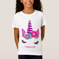 Unicorn Flowery Super Cute Girly Personalised