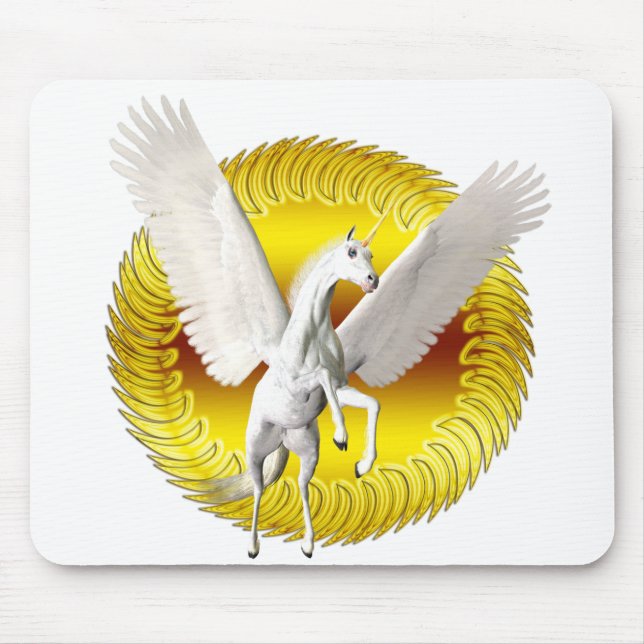Unicorn flying mouse mat (Front)