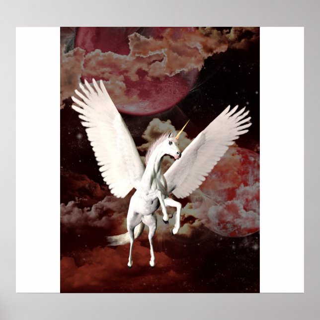 Unicorn flying poster (Front)