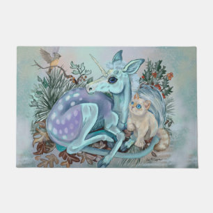 Unicorn Foal Cosy Cuddles Holiday Doormat