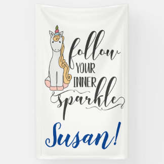Unicorn Follow Your Inner Sparkle (Colour) Party Banner