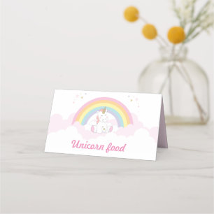 Unicorn food label, Unicorn Place Card