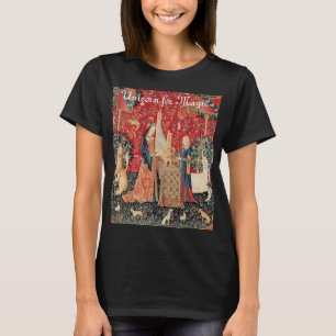 UNICORN FOR MAGIC LADY PLAYING ORGAN Red Green T-Shirt