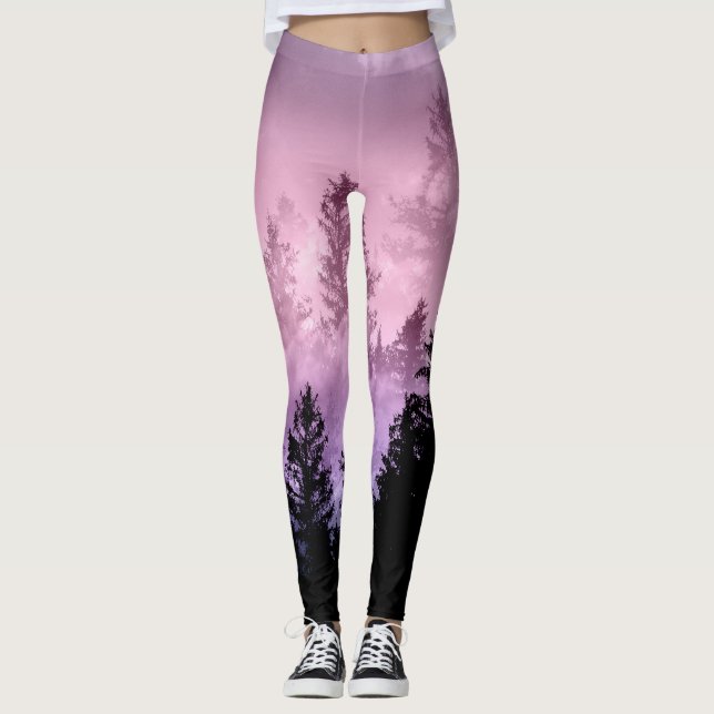 Unicorn Forest Dream #1 #dreamy #wall #art  Leggings (Front)