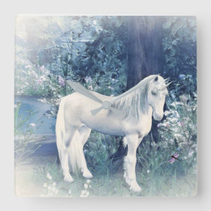 unicorn forest dream clock