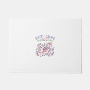 Unicorn Forest Forager Unicorn Graphic Design Whit Doormat
