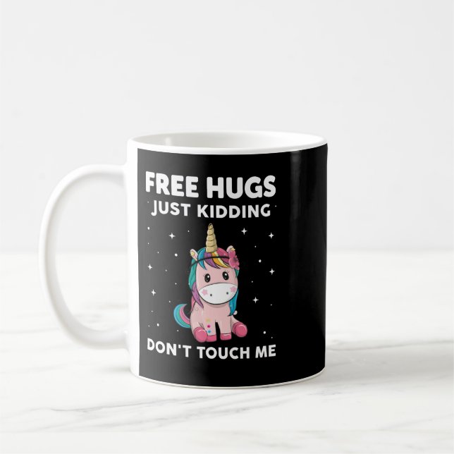Unicorn Free Hugs Unicorn 213 Magical Pony Coffee Mug (Left)