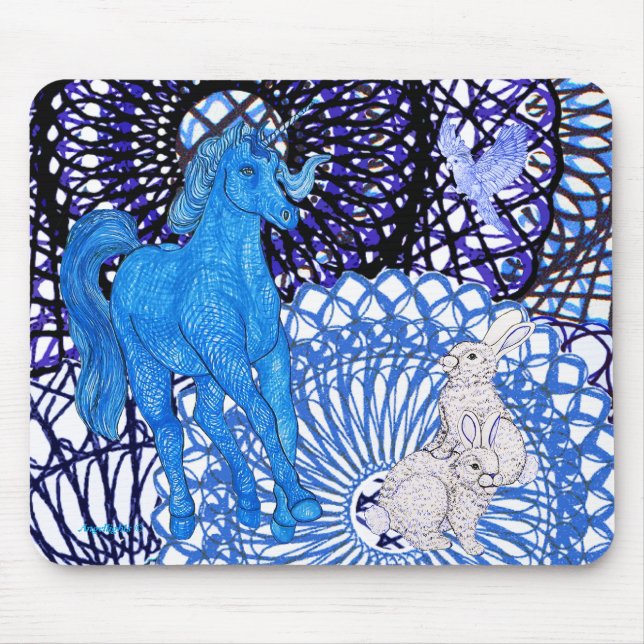 Unicorn Friends Mouse Mat (Front)