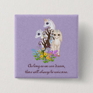 Unicorn Friends Pixel Art 15 Cm Square Badge