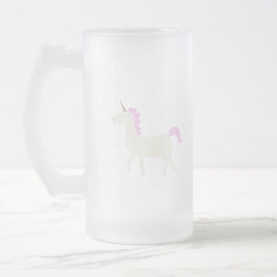 unicorn frosted glass beer mug