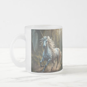 Unicorn Frosted Glass Coffee Mug