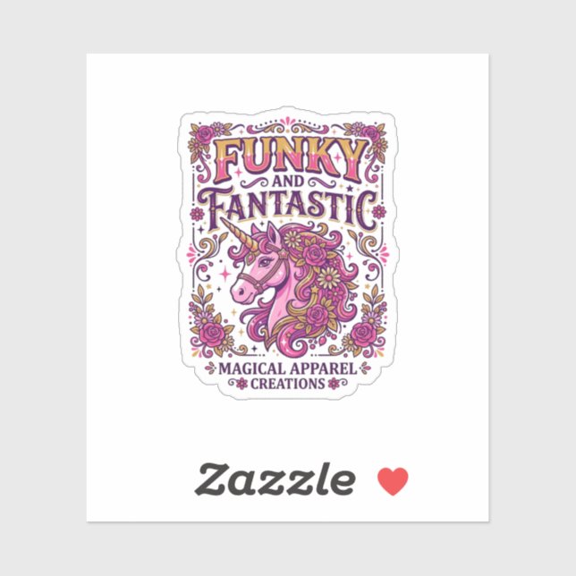 Unicorn Funky and Fantastic Stylish Zazzle Design_ (Sheet)