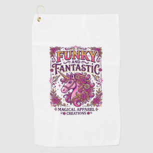 Unicorn Funky and Fantastic Stylish Zazzle Design_ Golf Towel