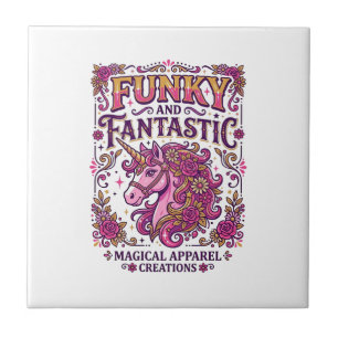 Unicorn Funky and Fantastic Stylish Zazzle Design_ Tile