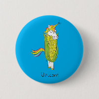 Unicorn Funny Corn Button Pin
