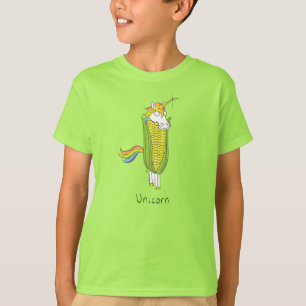 Unicorn Funny Corn Kid's Boy's T-Shirt