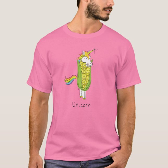 Unicorn  Funny Corn Men's T-Shirt (Front)