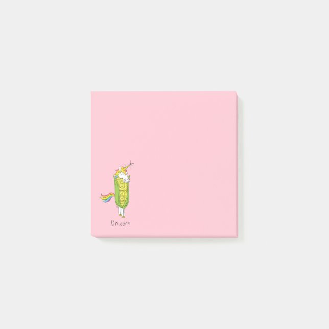 Unicorn Funny Corn Post-It Notes (Front)