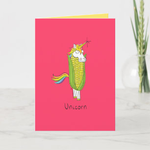 Unicorn Funny Kids Card