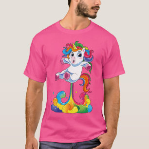 Unicorn Funny Magical Fart Unicorn Farting Rainbow T-Shirt