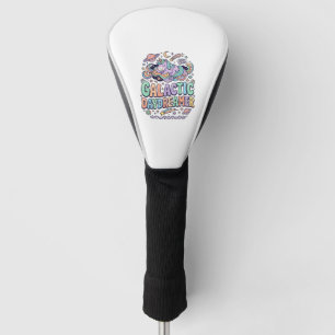 Unicorn Galactic Daydreamer Kawaii Sticker and Shi Golf Head Cover