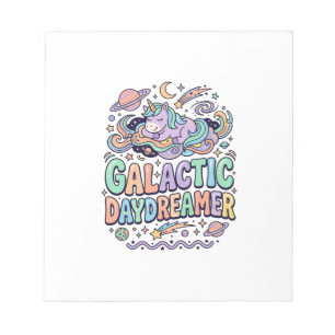 Unicorn Galactic Daydreamer Kawaii Sticker and Shi Notepad