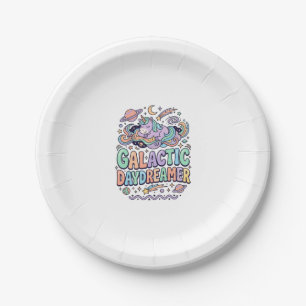 Unicorn Galactic Daydreamer Kawaii Sticker and Shi Paper Plate