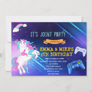 Unicorn game joint party Invitation