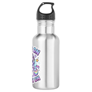 Unicorn Game On Glitter On Graphic Design Merch De 532 Ml Water Bottle