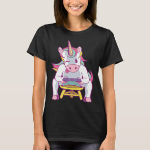 Unicorn Gaming On Chair with Headset Unicorn Gamer T-Shirt