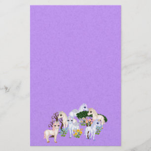 Unicorn Garden Pixel Art Stationery