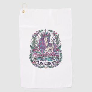 Unicorn Garden Witch Unicorn Colourful Apparel Gra Golf Towel