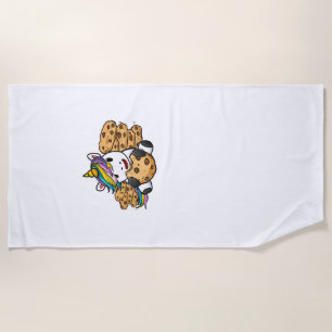 Unicorn Girl Cookies Gift Love Awesome Funny T-Shi Beach Towel