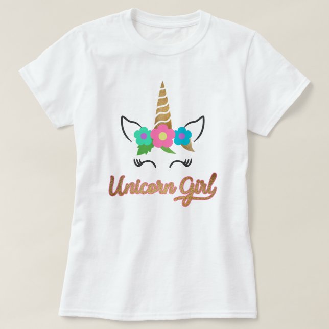Unicorn Girl T-shirt / Unicorn T-shirt (Design Front)