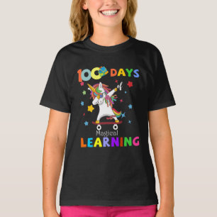 Unicorn Girls 100 Days of School Teens T-Shirt