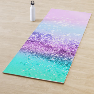 Unicorn Girls Glitter #14 #shiny #decor #art Yoga Mat