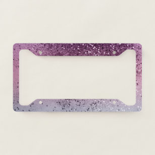 Unicorn Girls Glitter #6b (Faux Glitter) #shiny  Licence Plate Frame