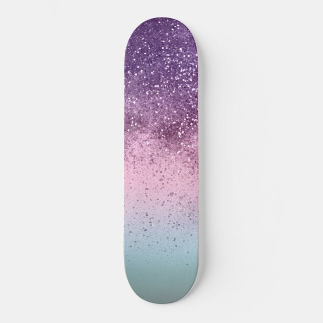 Unicorn Girls Glitter #6d (Faux Glitter) #shiny  Skateboard (Front)