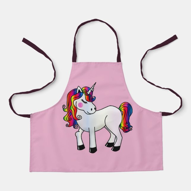 UNICORN GIRLS KIDS KITCHEN APRON (Front)