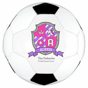 Unicorn girls name meaning Alexis pink purple Football