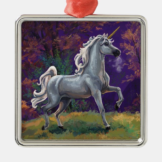Unicorn Glade Metal Tree Decoration (Front)