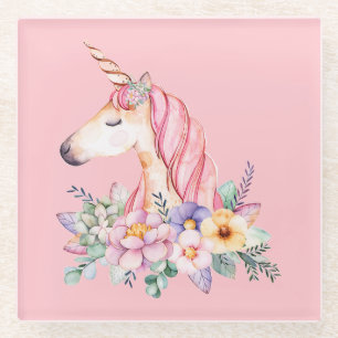 Unicorn Glass Coaster