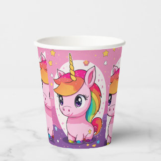 unicorn glass for party  paper cups