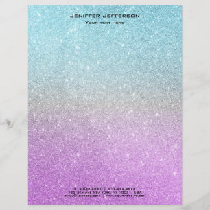 Unicorn glitter Letterhead