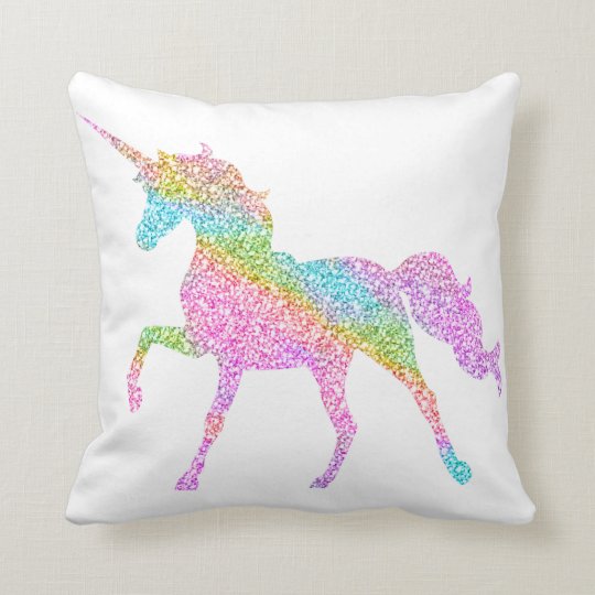 pillow with glitter