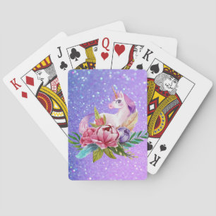 Unicorn Glitter Playing Cards
