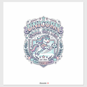 Unicorn Goal Getter Retro Style Graphic Tee Design