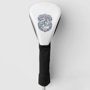 Unicorn Goal Getter Retro Style Graphic Tee Design Golf Head Cover