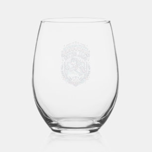 Unicorn Goal Getter Retro Style Graphic Tee Design Stemless Wine Glass